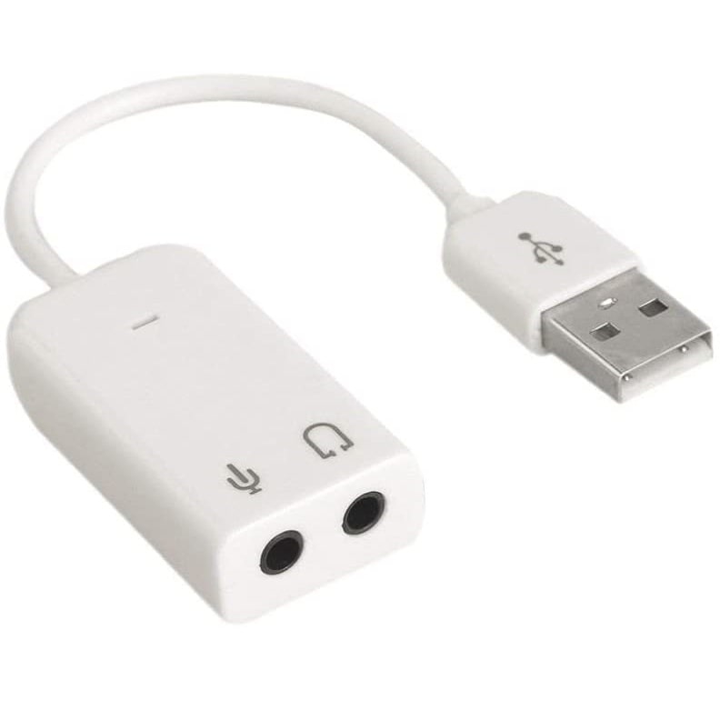 Adaptador de Audio USB 7.1 Externa - Fone e Microfone