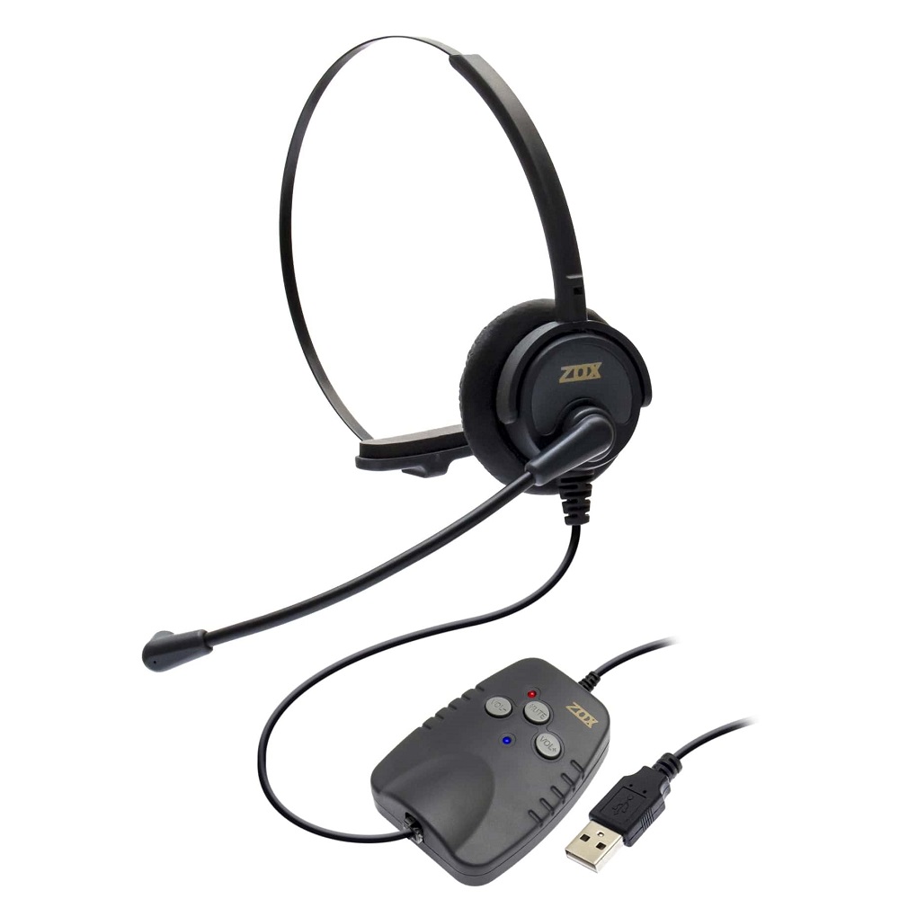 Adaptador de Áudio Digital USB DH-50 Zox DS-50 com Headset HZ30