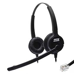 Fone Headset HZ-40D Zox Duplo Auricular - Biauricular