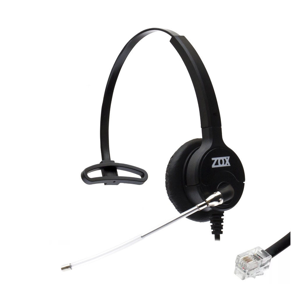 Headset HZ-80 Zox - RJ9 - Tubo de Voz Flexvel