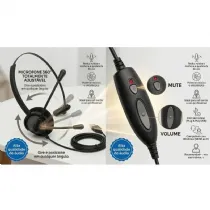 Headset USB DH-60 Zox com headset HZ-30