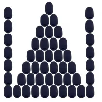KIT COM 50 PROTETOR EM ESPUMA PARA MICROFONE DE HEADSET DE TELEMARKETING