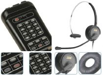 Telefone Headset TZ20 Zox Base TS19A com Headset HZ30 Tubo de Voz Flexivel